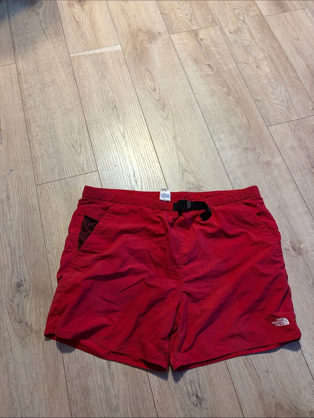 The North Face Red Men’s Swim Shorts with Buckle Waist